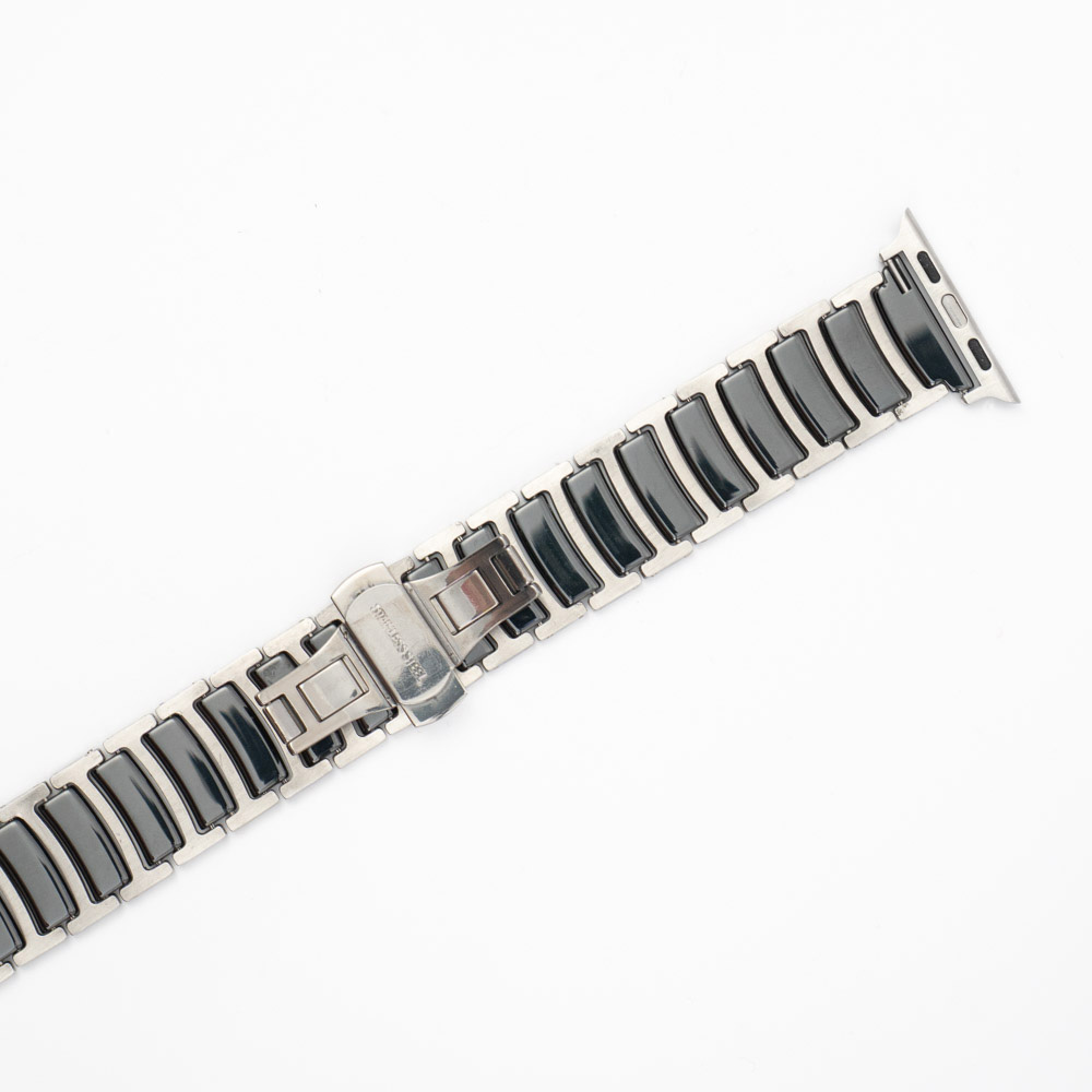 Stålrem Elegance - Silver / Black Til Apple Watch - Billede 3