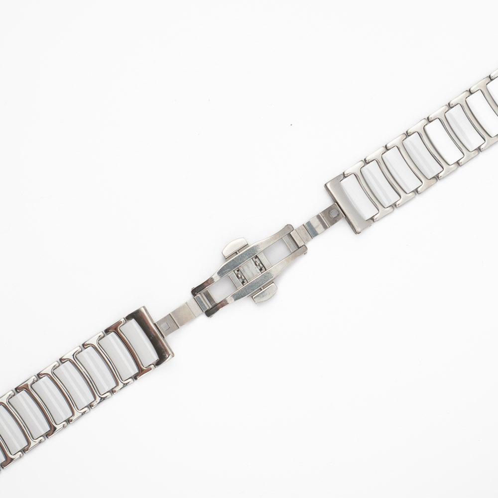 Stålrem Elegance - Silver / White Til Apple Watch - Billede 2