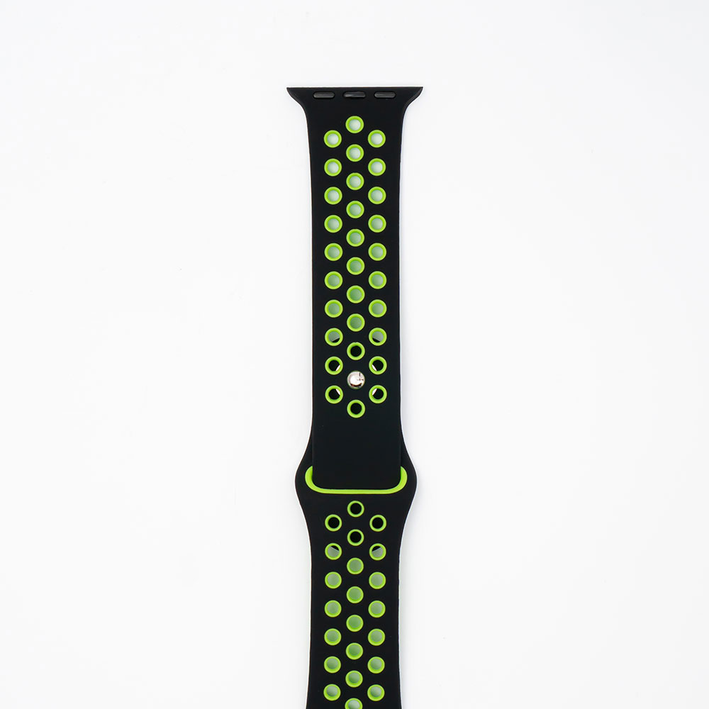 Silikone Fitness - Black / Green Til Apple Watch