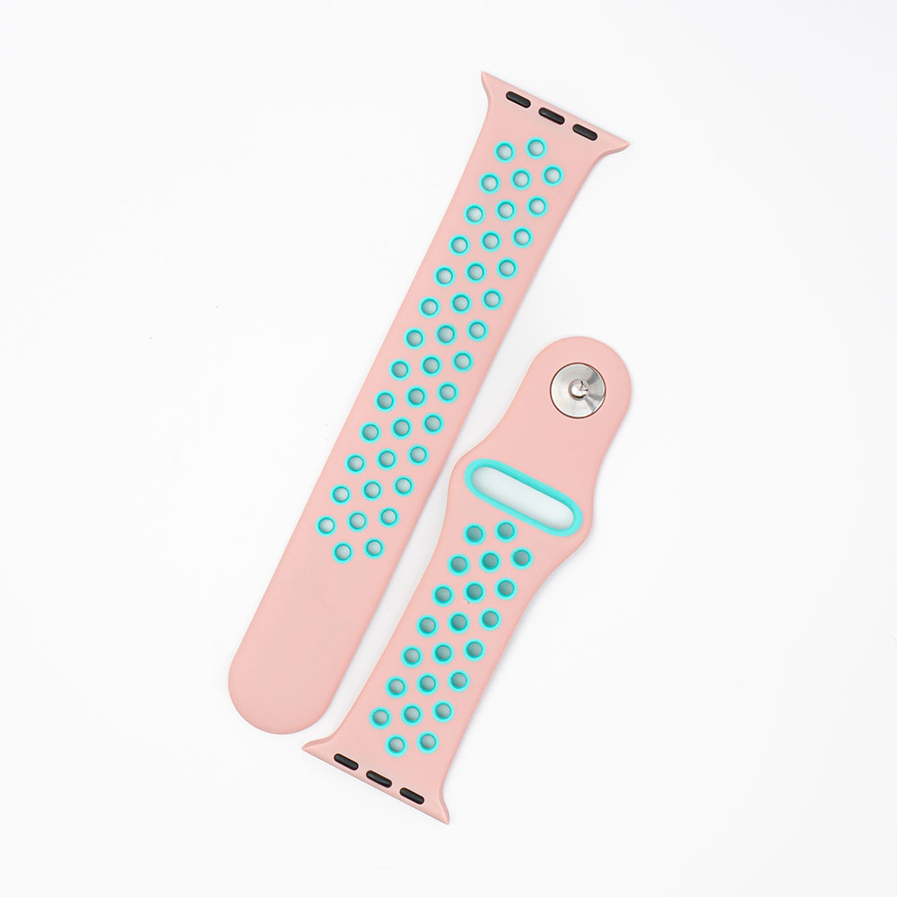 Silikone Fitness - Pink / Mint Til Apple Watch - Billede 2