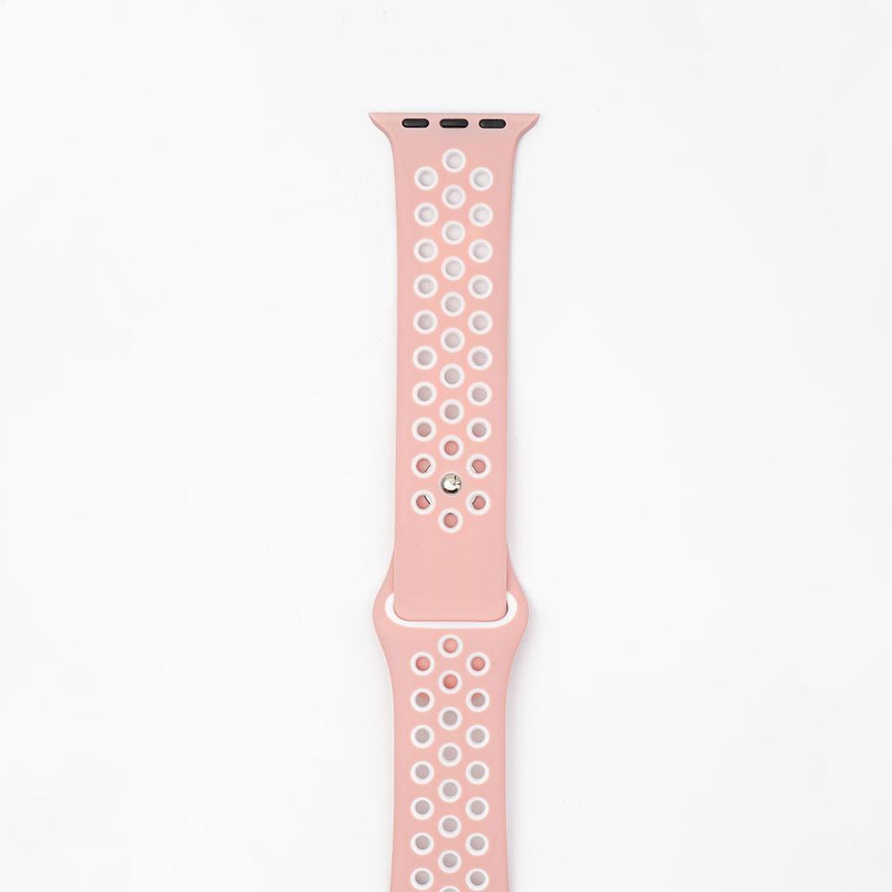 Silikone Fitness - Pink / White Til Apple Watch