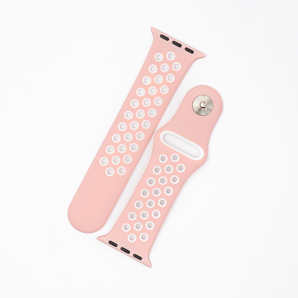Silikone Fitness - Pink / White Til Apple Watch - Billede 2