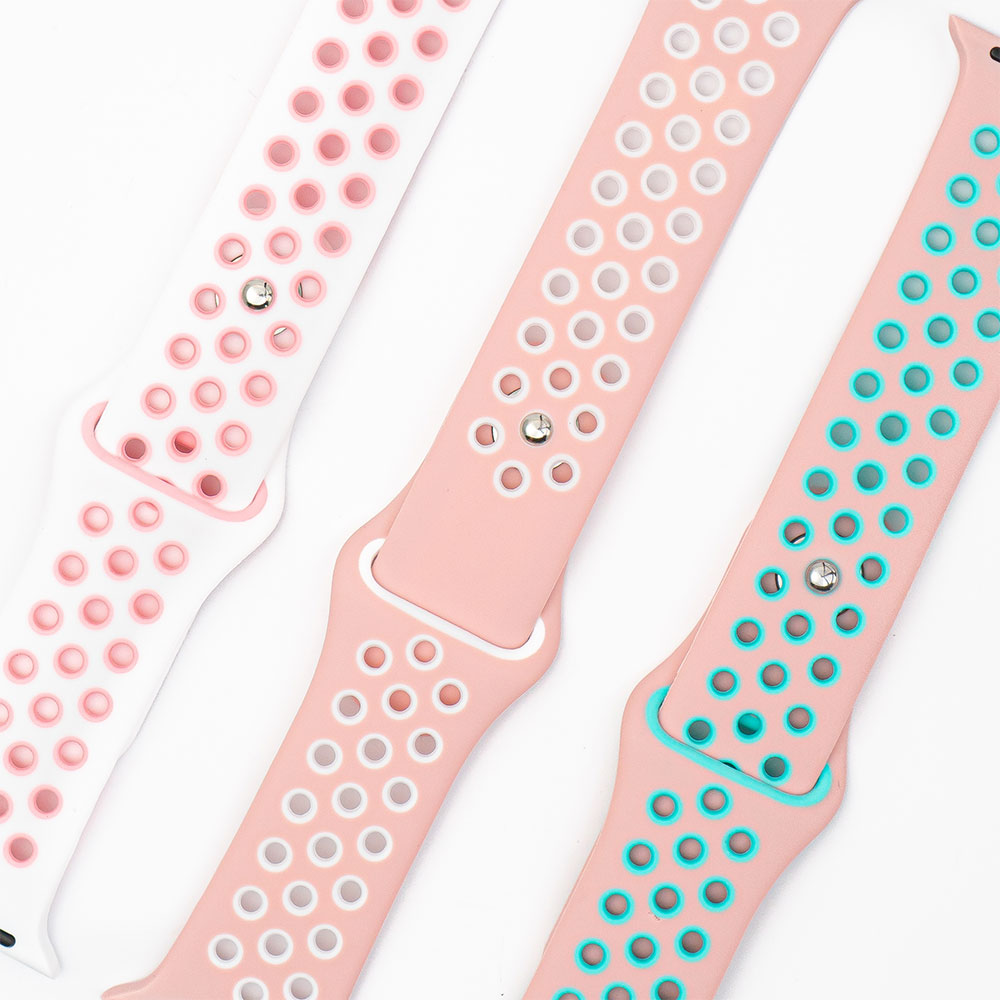 Silikone Fitness - Pink / Mint Til Apple Watch - Billede 3